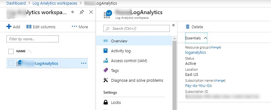 Windows Analytics Log Analytics