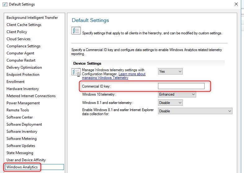 Windows Analytics Log Analytics