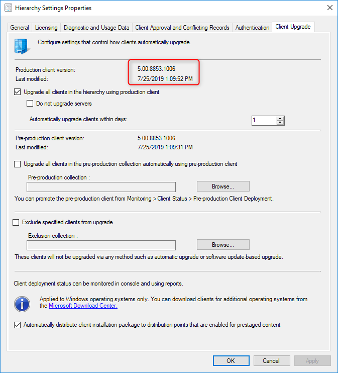 SCCM 1906 Upgrade Guide