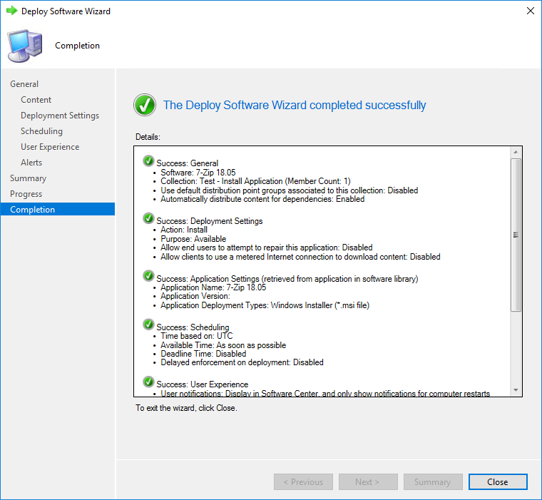 SCCM Install applications device real-time