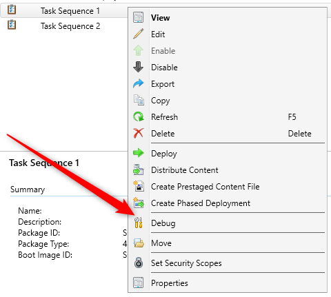 How To Use Sccm Task Sequence Debugger