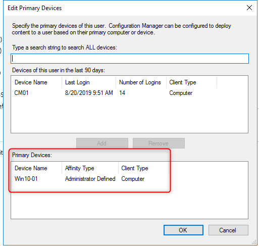 SCCM Primary User Device report