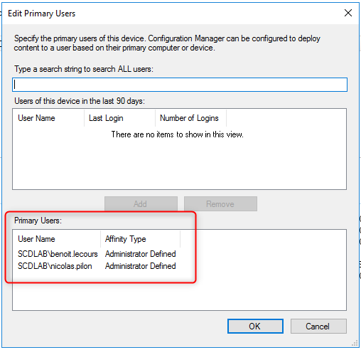 SCCM Primary User Device report