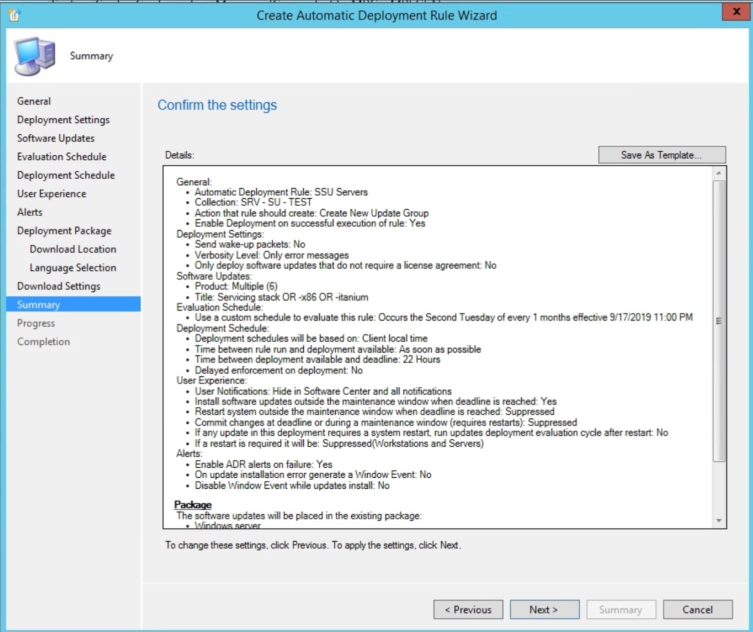 Servicing stack update SCCM