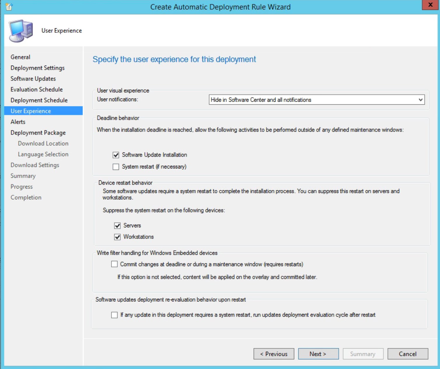 Servicing stack update SCCM