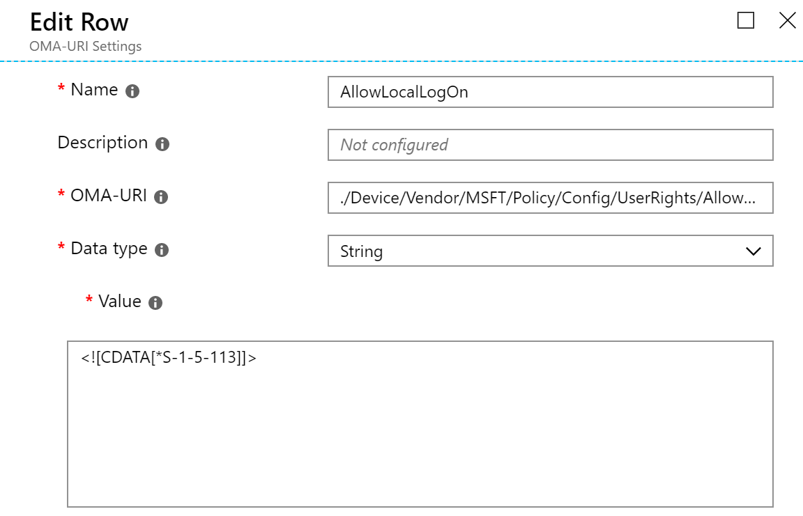 Intune Device Profile User Login Restriction