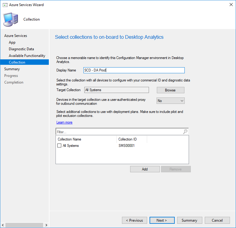 sccm desktop analytics