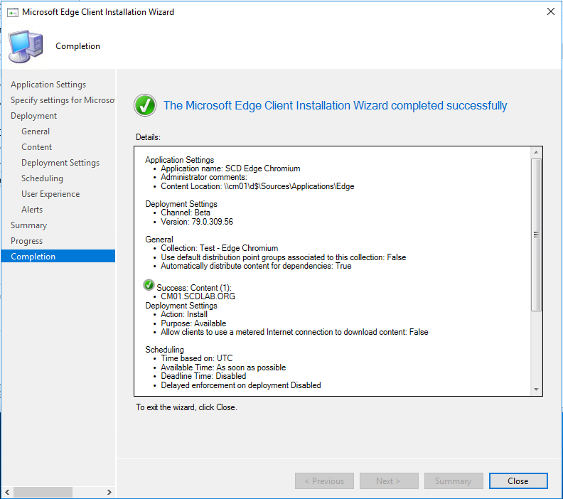 SCCM Edge Deployment Update