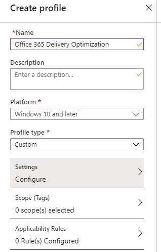 Delivery Optimization Intune