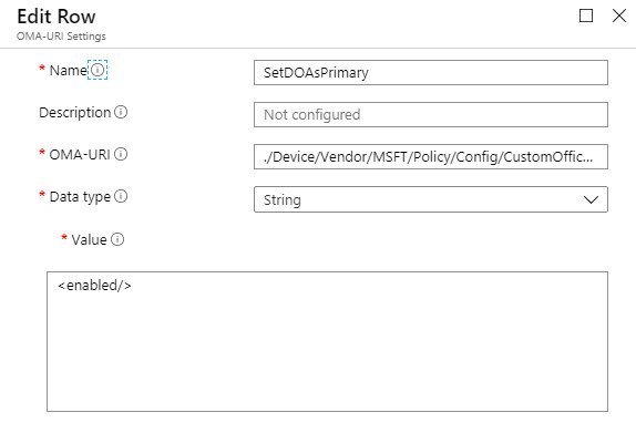 Delivery Optimization Intune