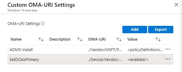 Delivery Optimization Intune