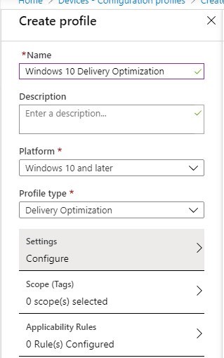 Delivery Optimization Intune