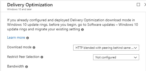 Delivery Optimization Intune