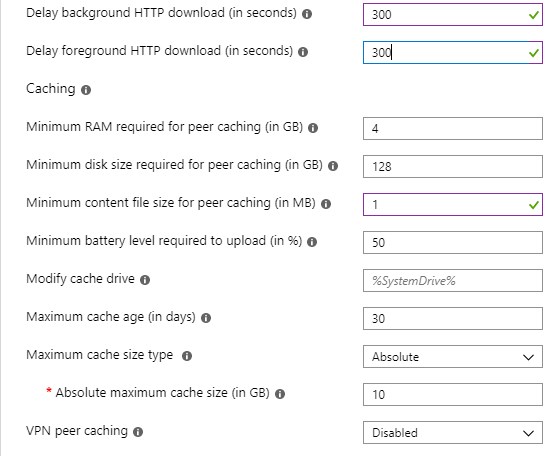 delivery optimization network usage