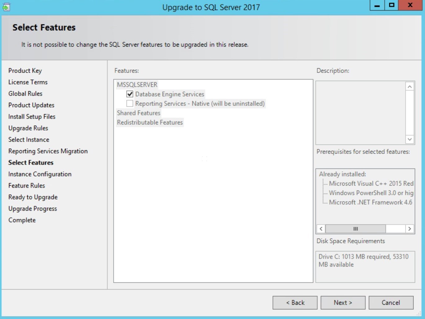 Upgrade SCCM SQL version