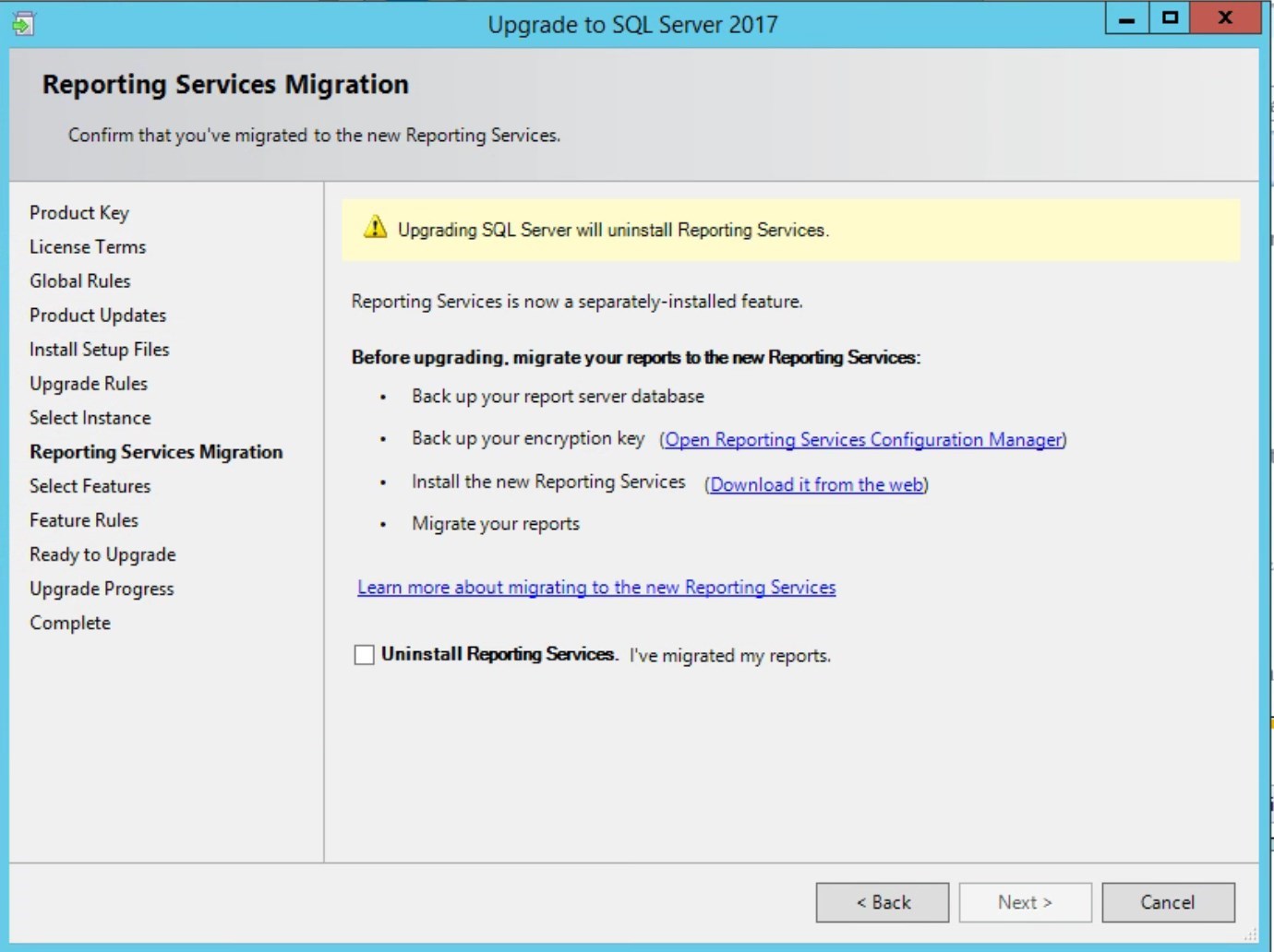 Upgrade SCCM SQL version