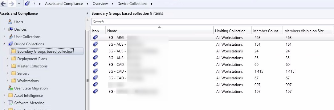 SCCM Powershell collection boundary groups