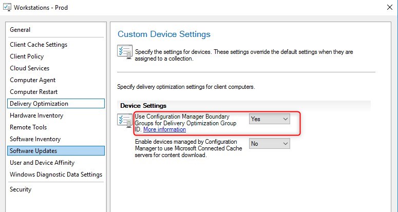 SCCM Delivery Optimization