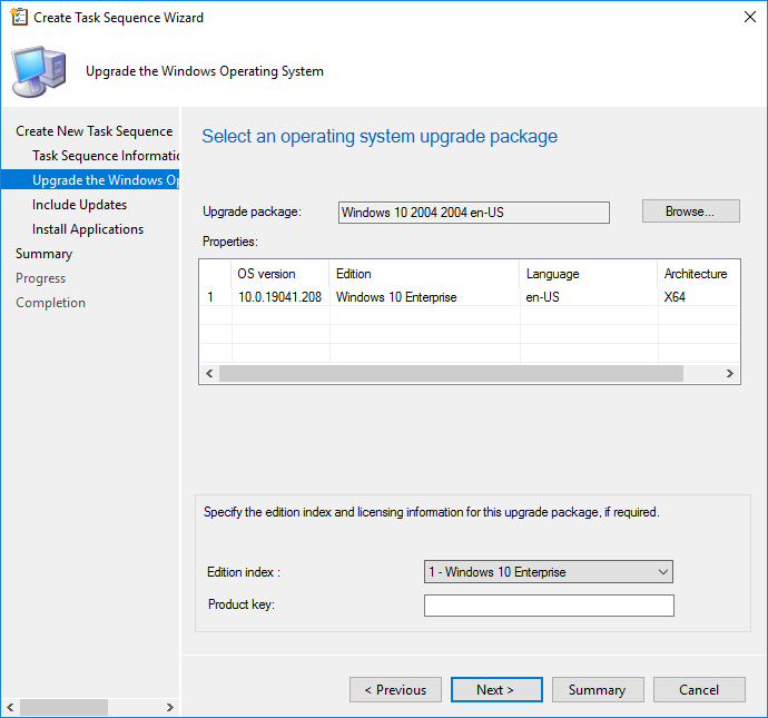 SCCM Windows 10 2004 Upgrade