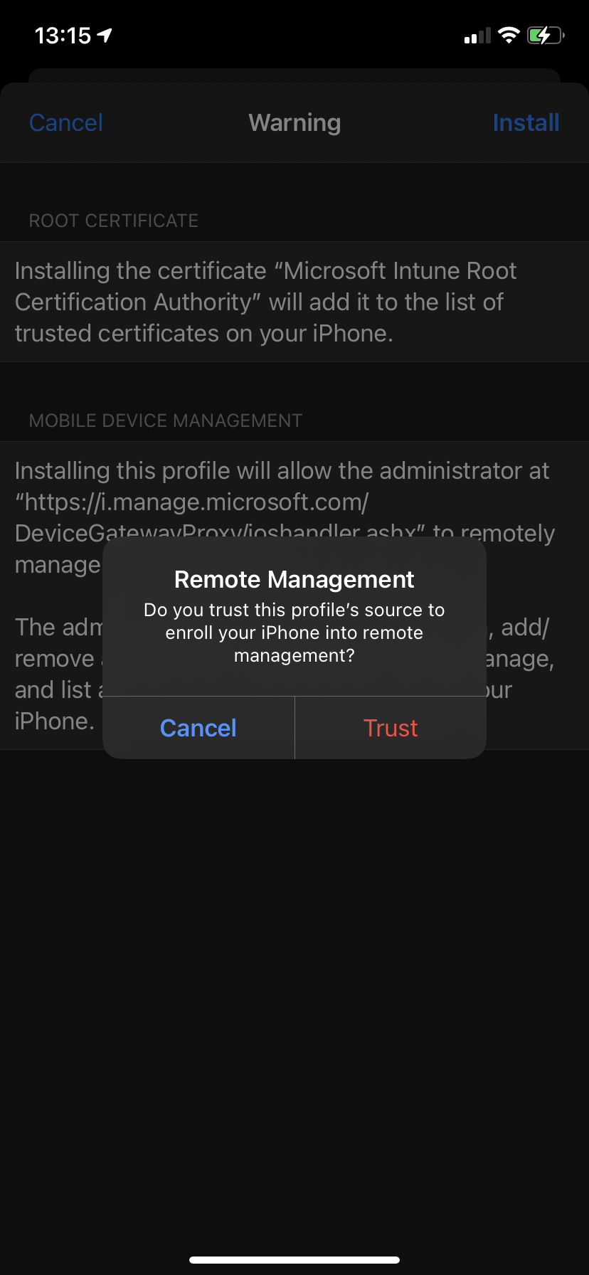 endpoint manager enroll ios