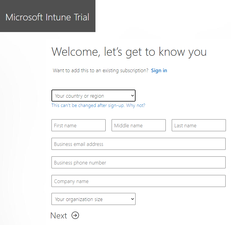 Setup Microsoft Intune