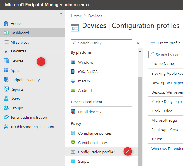 Intune Device Profile User Login Restriction