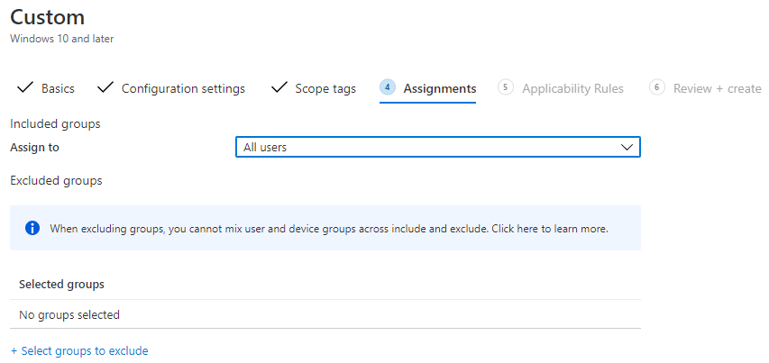 Intune Device Profile User Login Restriction