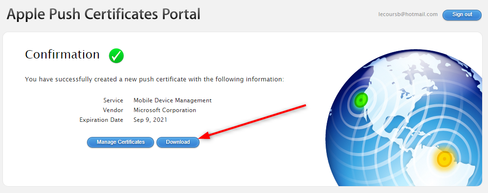 Renew Intune Apple Certificate 