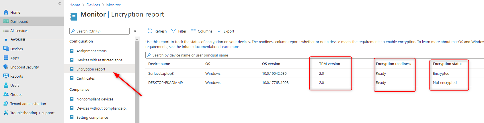 Bitlocker Policy Intune