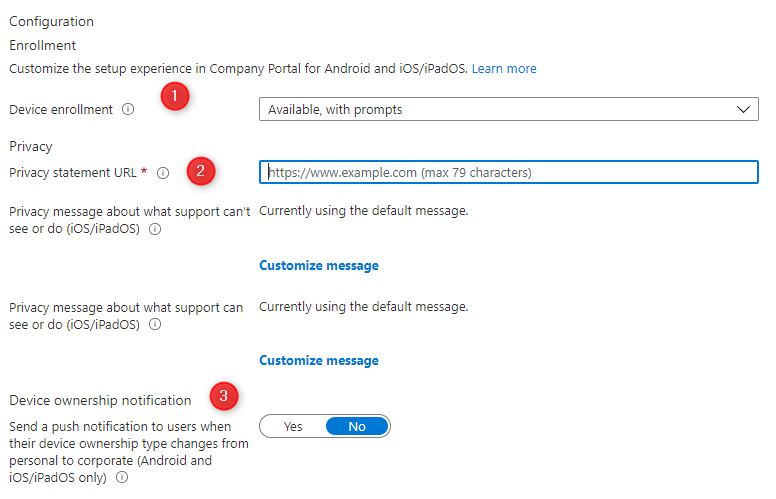 intune company portal customization