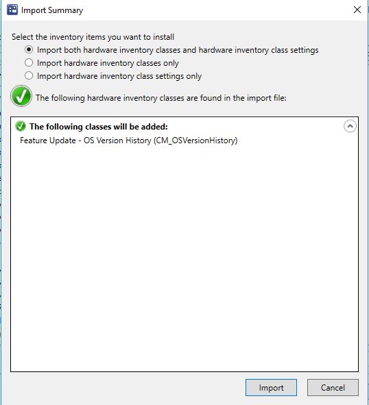 Windows 10 SetupDiag SCCM Inventory