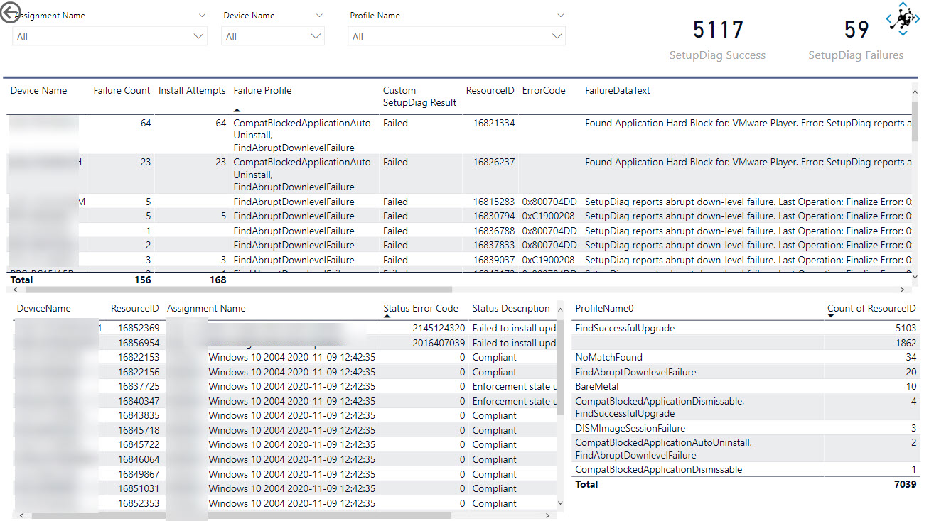 Windows 10 SetupDiag SCCM Inventory