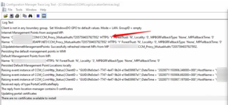 SCCM CMG Troubleshooting