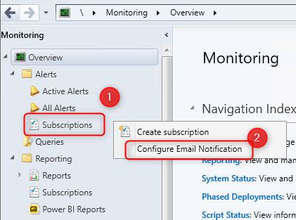 SCCM Email Notifications