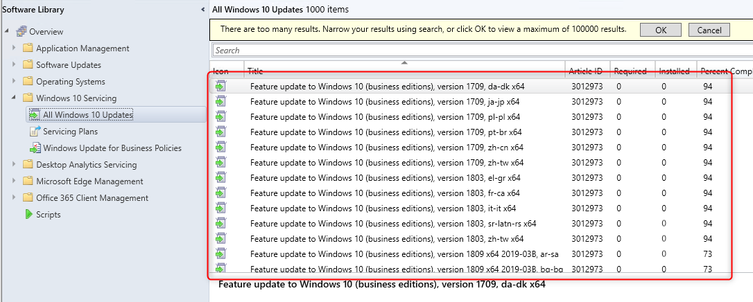 SCCM Feature Update Task Sequence