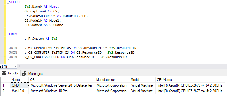 Query SCCM SQL Database