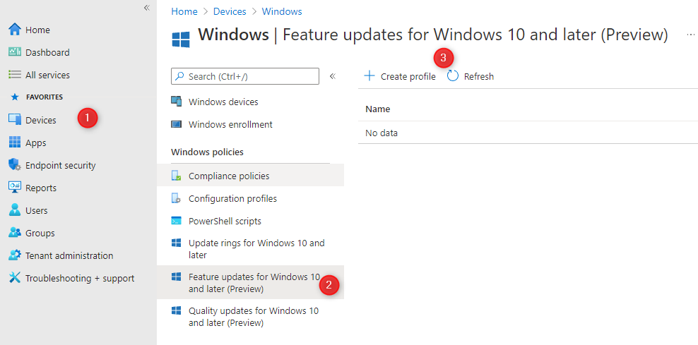 upgrade from windows 10 to windows 11 intune