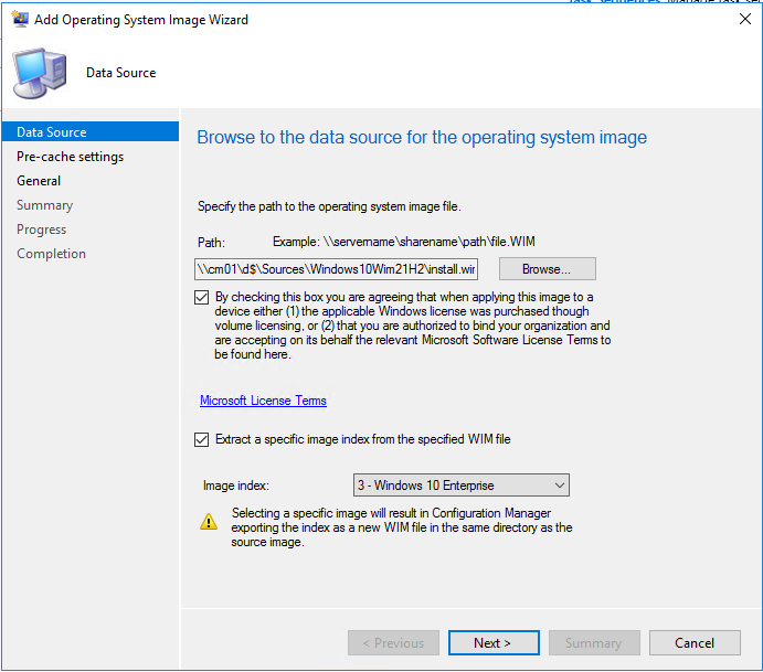 SCCM Windows 10 21H2