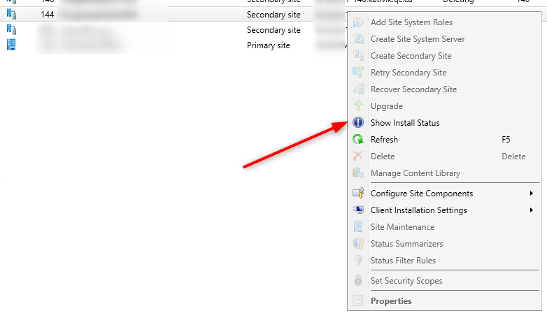 sccm secondary site uninstall